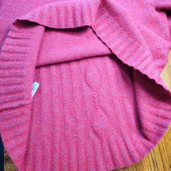 Talbots Women's Merino Wool Cowl Neck Sweater Pink Cable Knit Size 2XP. - Picture 14 of 16